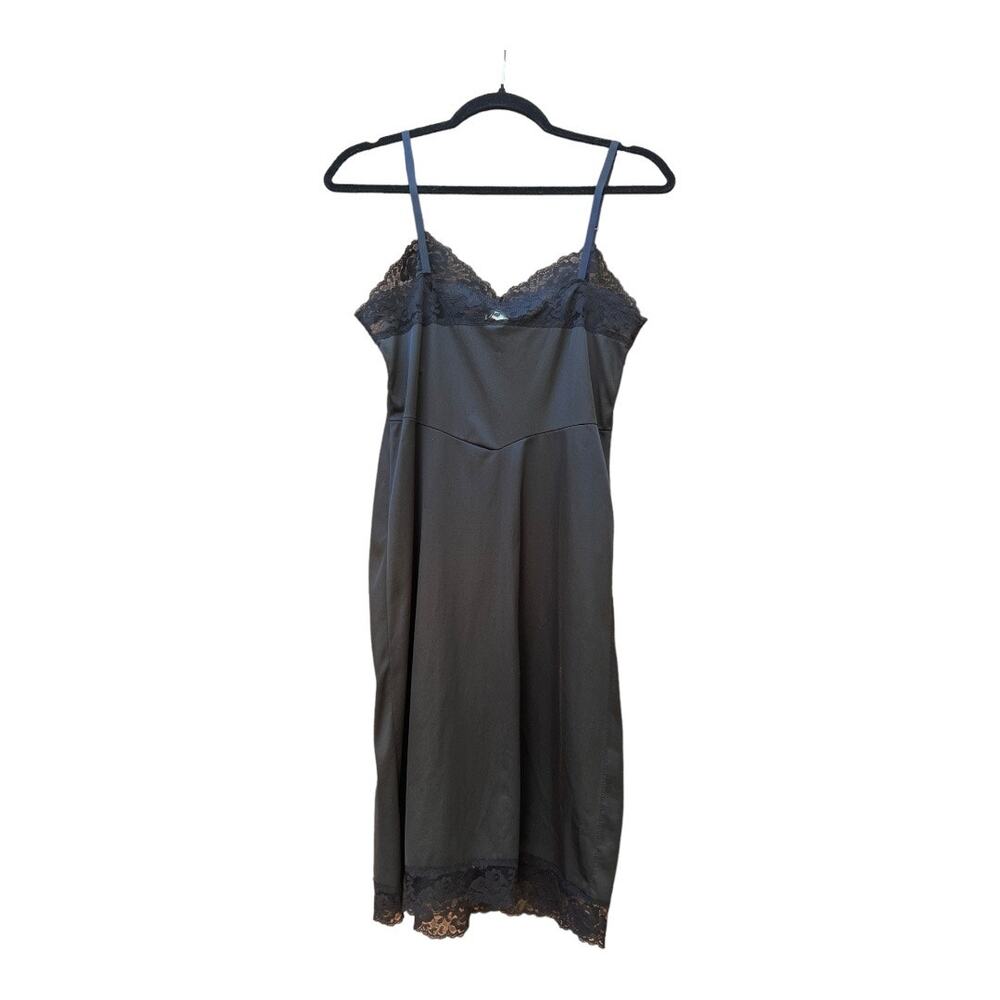 Black Satin Slip Dress